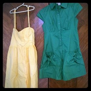 2 bright summer Forever 21 dresses one S one M